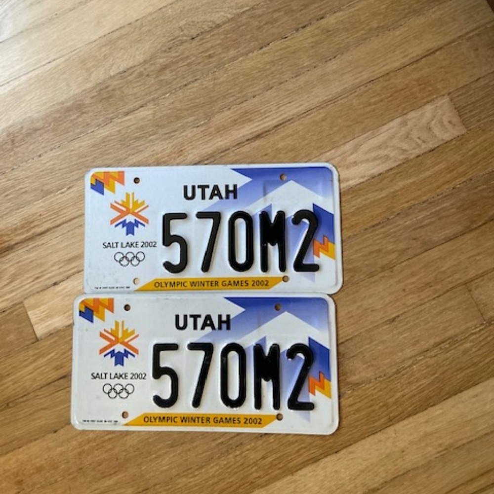 Utah 2002  OLYMPIC WINTER GAMES Licenses plates